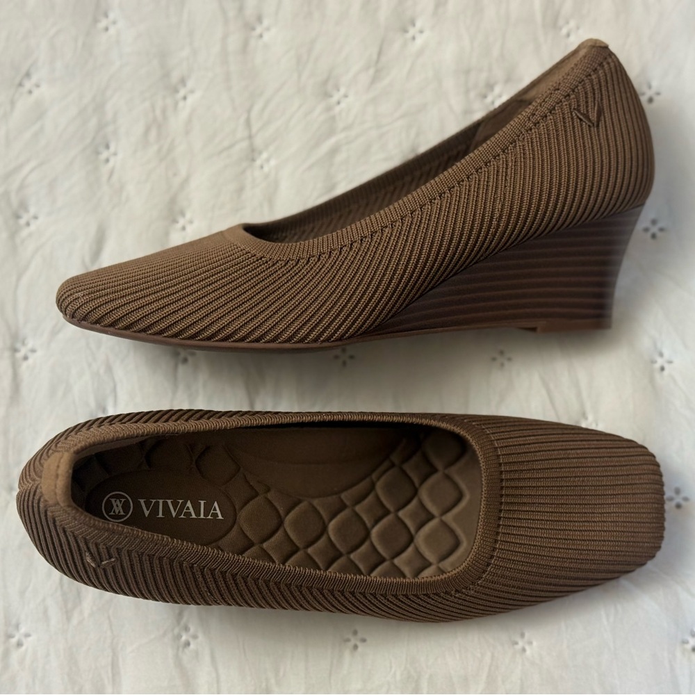 VIVAIA Women's Classic Tan Wedge Shoes